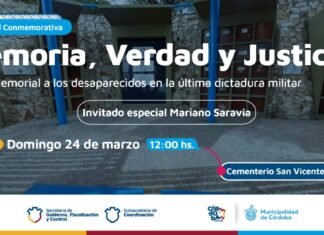 Cementerio San Vicente: acto conmemorativo por la Memoria, la Verdad y la Justicia