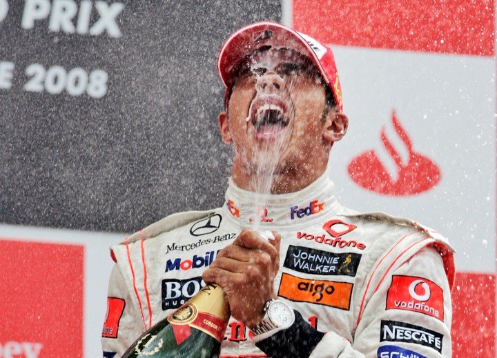 Hamilton, campeón 2008 con McLaren.