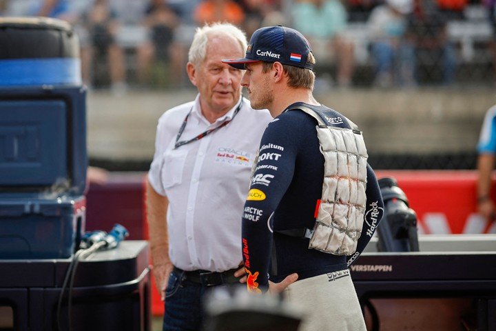 Helmut Marko y Verstappen.