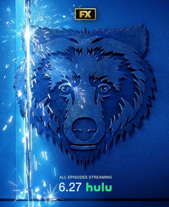 Un logotipo de un oso en el póster de The Bear de FX.
