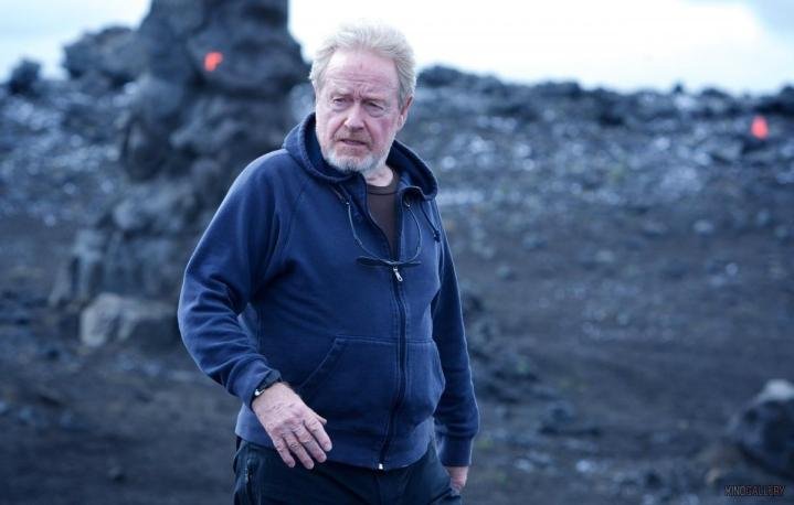 Ridley Scott en el set de Prometheus.