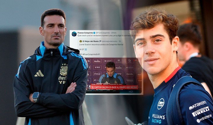 Scaloni y Colapinto cruzaron elogios.