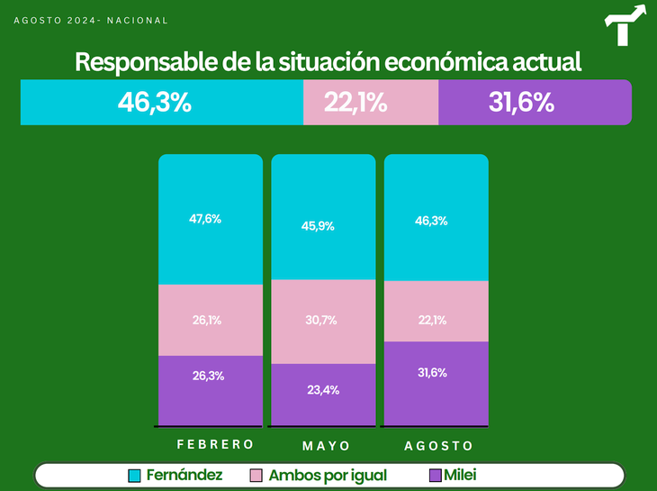 Opiniones divididas en cuanto a la responsabilidad de la situación económica.