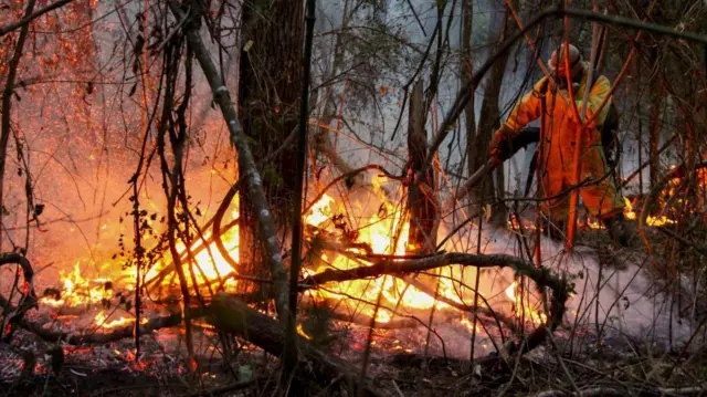 Los incendios están causando una gran contaminación atmosférica.