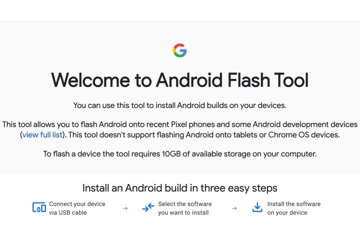 Uso de Android Flash Tool para instalar Android 16 en Google Pixel 8 Paso 4.