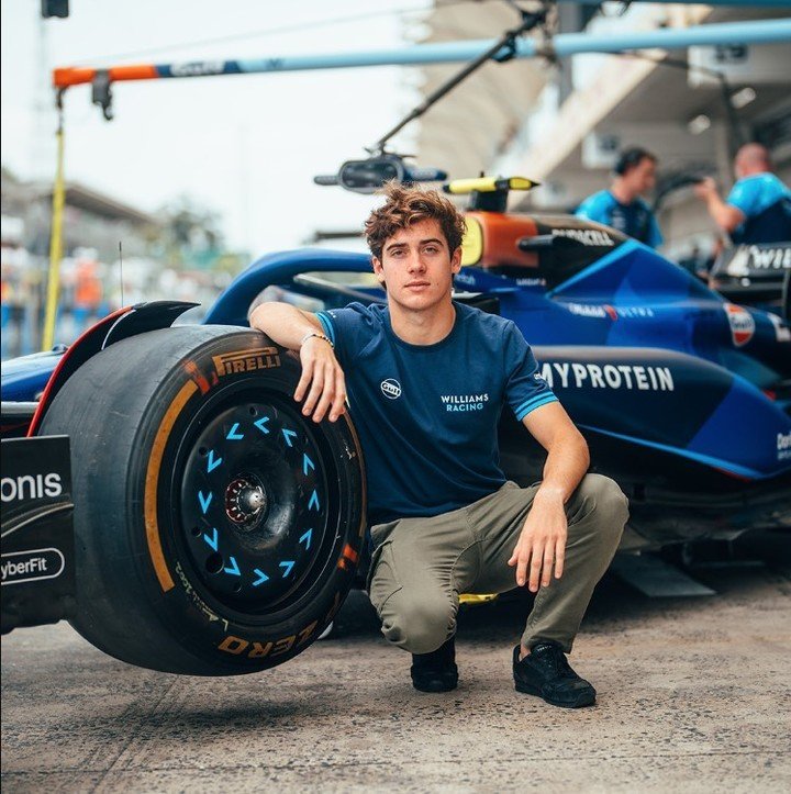 Franco Colapinto se subió por primera vez a un F1 en noviembre del 2023, en Abu Dhabi.