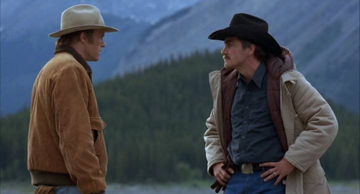 Heath Ledger y Jake Gyllenhaal en Brokeback Mountain.
