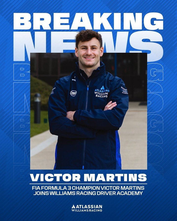 El anuncio de presentación de Martins en Williams. (@victormartinsfr)