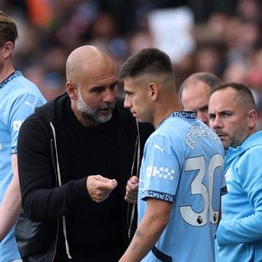 Guardiola confirmó cuánto tiempo estará afuera el Diablito Echeverri