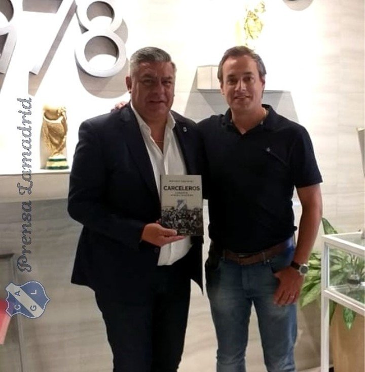 Flavio Fernández, presidente de Lamadrid, con Claudio Tapia