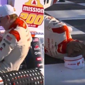 Quiso festejar una victoria, se cayó del auto y se fracturó