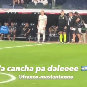 El aliento de Franco Colapinto para Mastantuono en su debut con el Real Madrid