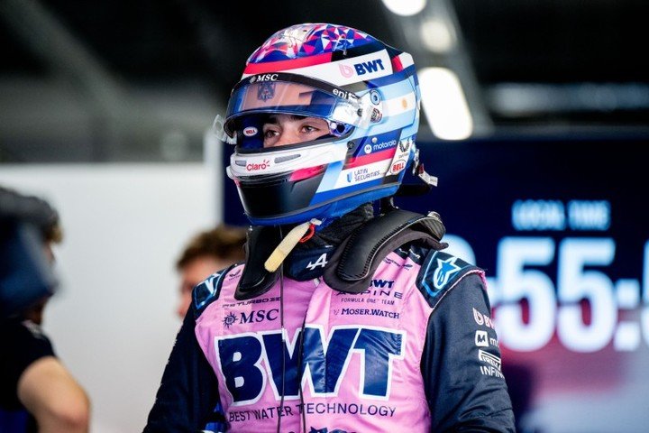 Franco Colapinto, este miércoles en los tests del Pirelli.