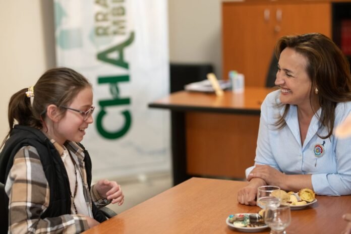 Encuentro entre la vicegobernadora Prunotto e Ian Moche