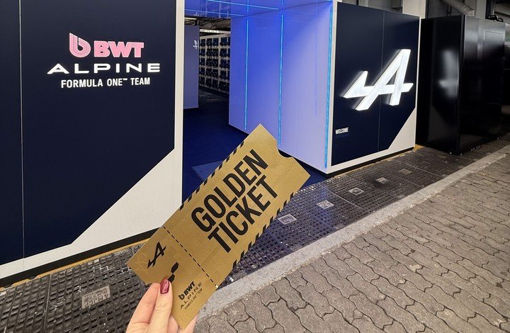 Alpine dio la oportunidad de ganar un boleto dorado. (@AlpineF1Team)