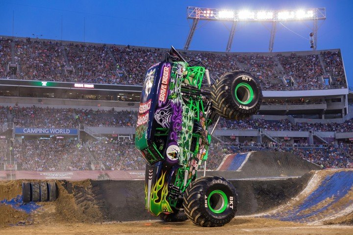 Grave Digger, quizás el camión monstruo más famoso de todos. (Prensa MJ)
