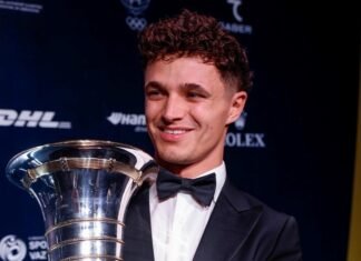 Con una ausencia de peso, Lando Norris recibió el trofeo de la Fórmula 1 en la gala de la FIA