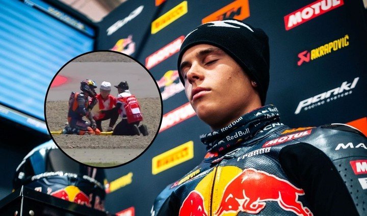 Valentín Perrone recordó su accidente en Indonesia. (Prensa Tech3)