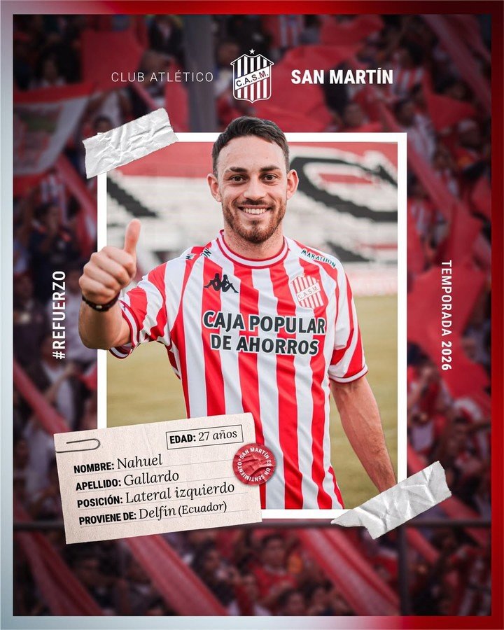 Nahuel Gallardo tiene nuevo club en el fútbol argentino. Fotos: Prensa San Martín de Tucumán.