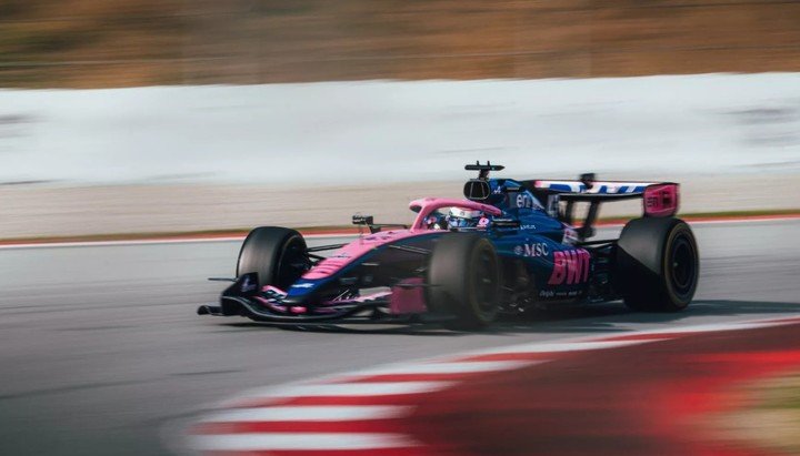 Colapinto en los test de Barcelona.