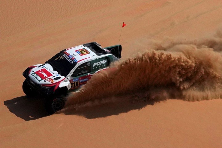 2025. Juan Cruz Yacopini en el Dakar. (AP)
