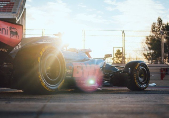 El Alpine de Franco Colapinto en Montmeló.