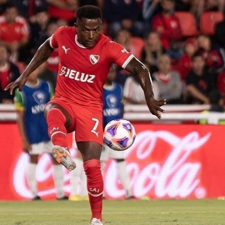 Cuero en su paso por Independiente.