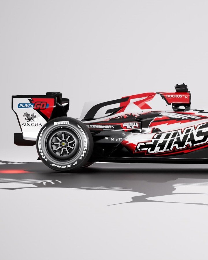 El diseño especial de Haas para el GP de Japón. (@haasf1team)