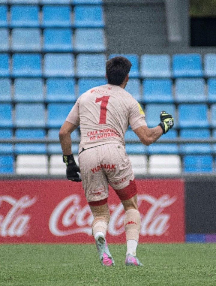 Nahuel Manganelli en su festejo.