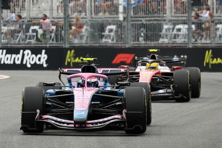 Franco Colapinto en el GP de Miami. 