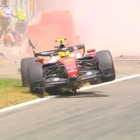 Video: Lewis Hamilton se dio un golpazo en Bélgica