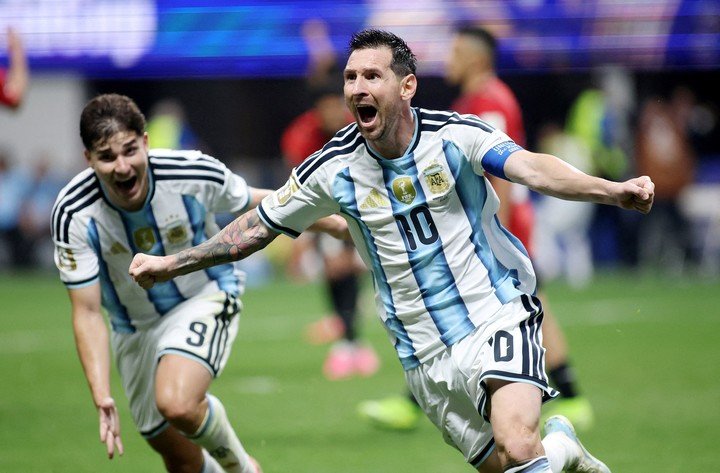 El grito de gol de Messi contra Egipto. (Reuters/Brett Davis)