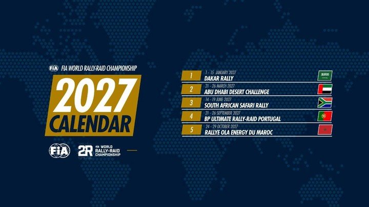 La agenda del rally raid 2027.