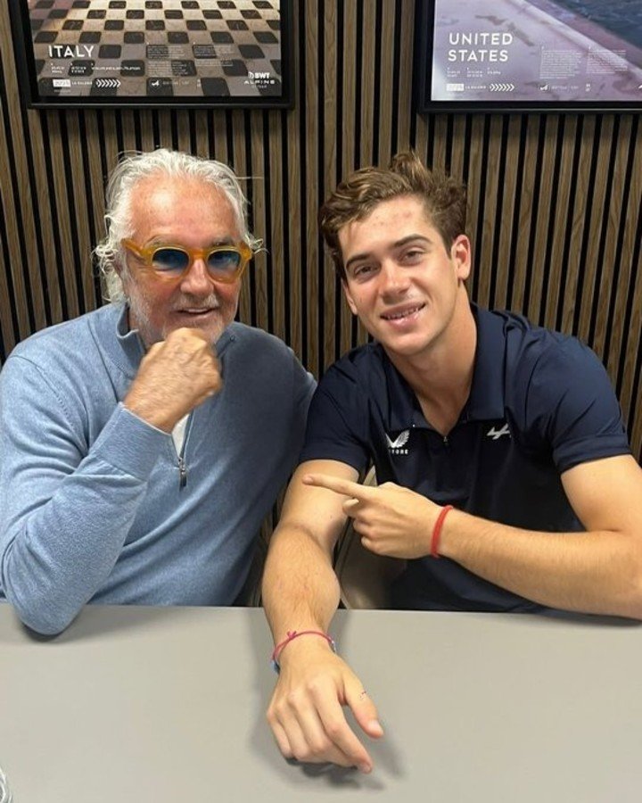 Briatore y Colapinto en Enstone.