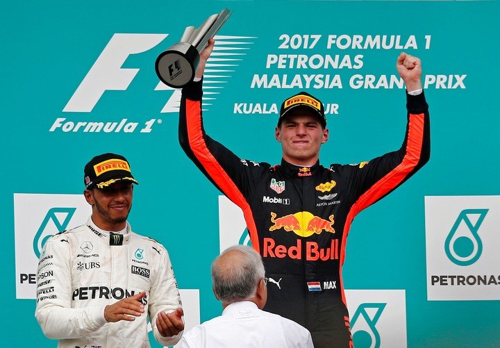 Verstappen, el ganador del GP de Malasia en 2017. (REUTER)