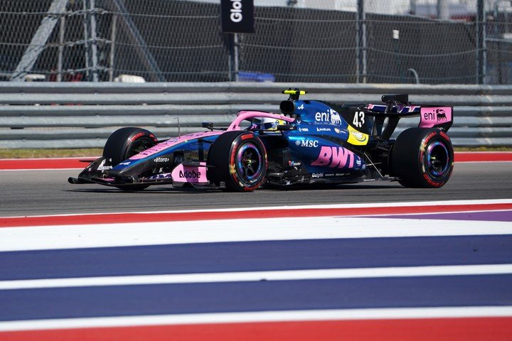 Franco Colapinto, en acción durante la FP2 de este viernes en Austin.
(EFE).