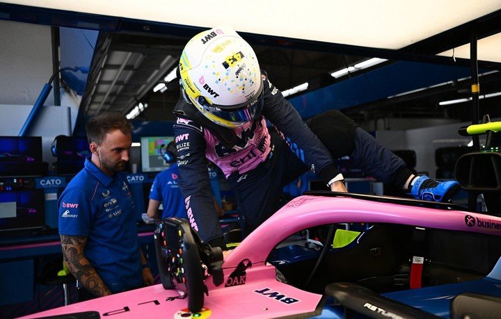 El casco de Colapinto para el GP de Estados Unidos. (Foto: Alpine Nation)
