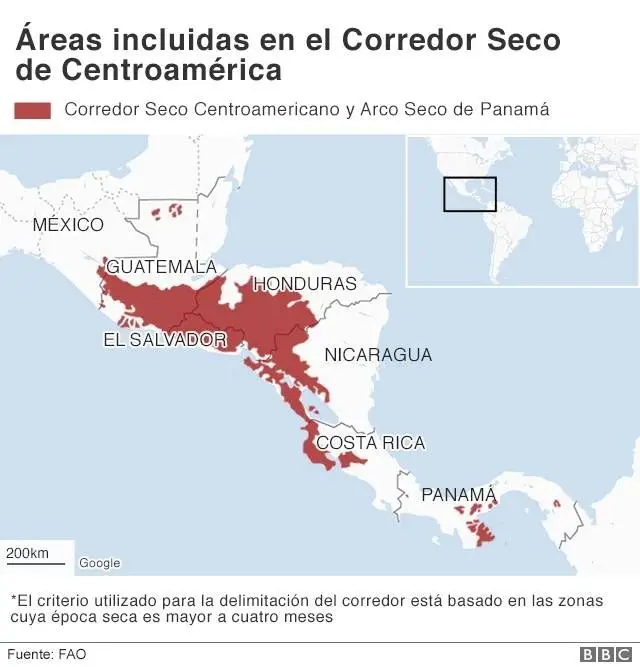 Mapa del Corredor Seco
