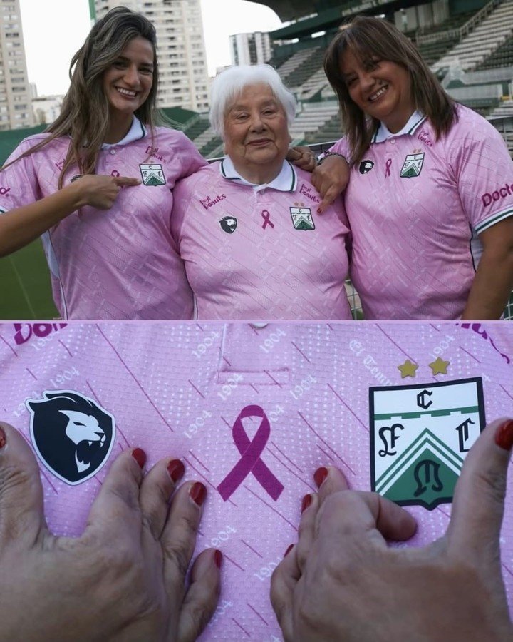 Ferro y una camiseta rosa para concientizar.