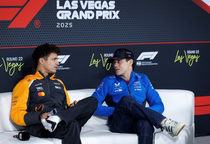Lando Norris y Franco Colapinto quedaron buena onda. 