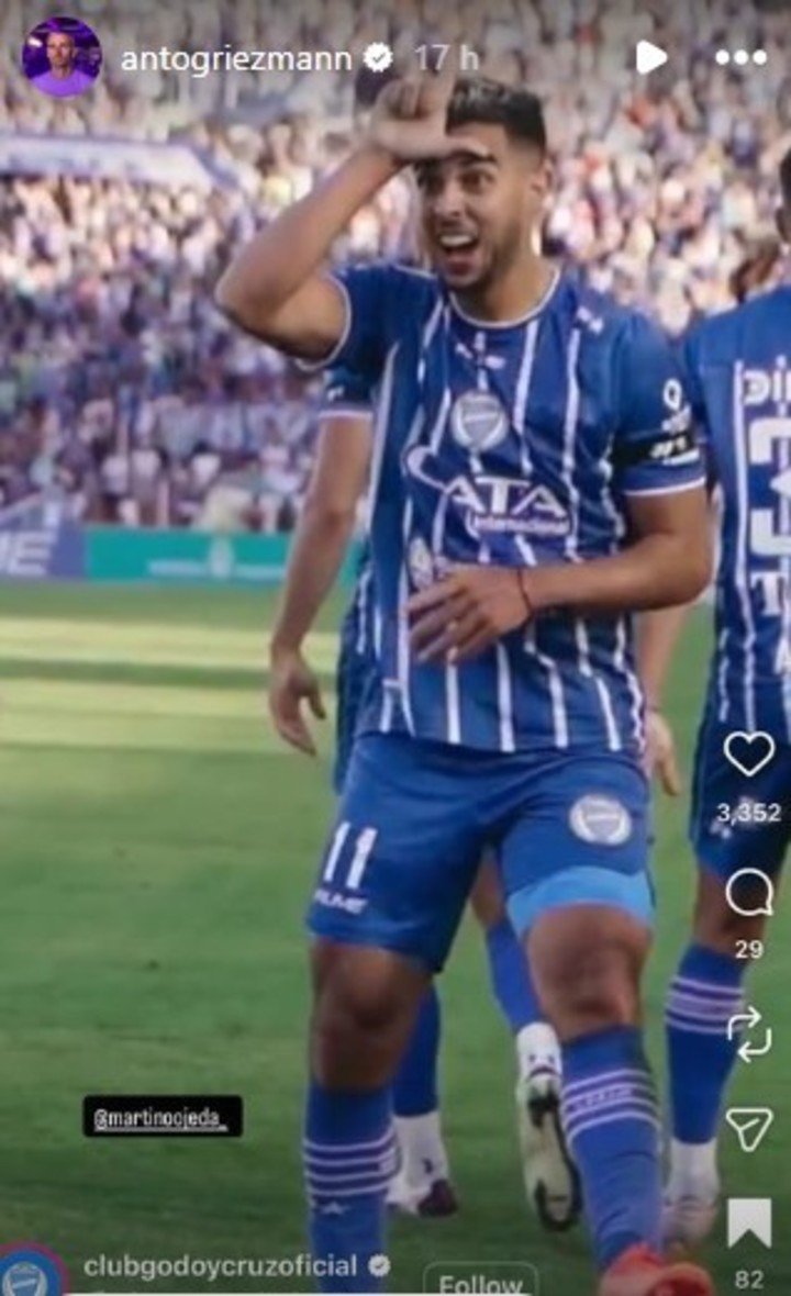 Las historias de Griezmann. (Foto: Instagram @antogriezmann)