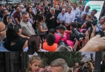 Quedó inaugurada la primera plaza del plan “Nos vemos en la plaza”, con la presencia de Llaryora, Passerini y Pretto